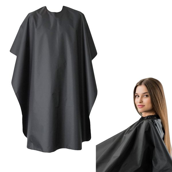 Hair Dressers Cape - Black Lining Fabric Barbers Hair Dressing Gowns 140 x 120 cm Full Length with a Hook to Protect Clothes - Professional Unisex Barber Cape for Salon, Home and Barbers