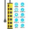 6-Outlets 1200J Power Strip Surge Protector, Flat Plug 6ft Extension Power Cord