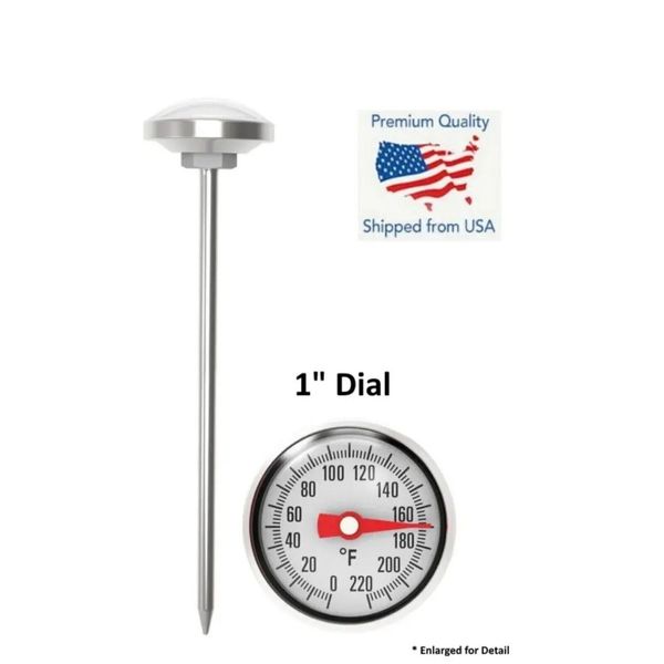 2 PCs Stainless Steel Pocket Probe Thermometer Gauge for Food Cooking Meat BBQ