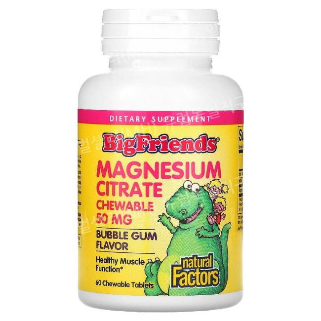 Natural Factors Big Friends Magnesium Citrate 50mg - 60 Chewables, Basic