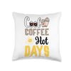 Cool Coffee Hot Days Cold Brew Coffee Quote Iced Coffee Throw Pillow