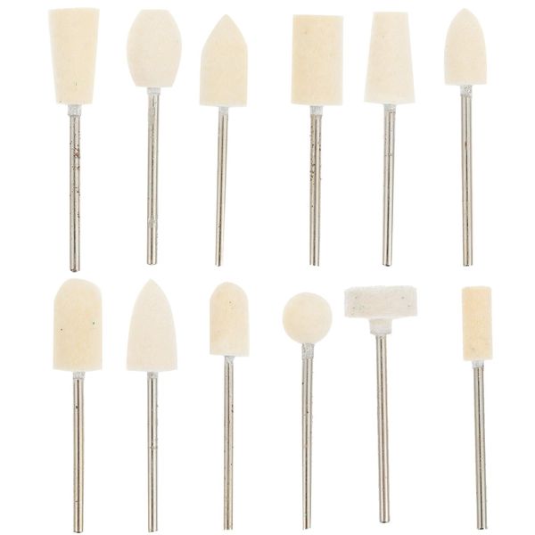 minkissy 12pcs Nail Polisher Electronic Nail File Fingernail Kit Electric Tools Manicure Bits Pedicure Drill Nail Drill Replacement Bits Manicure Pedicure Bit Nail Gel Drill Bit Ceramics