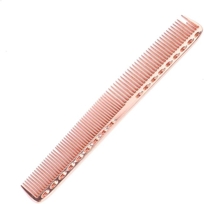 kuou Professional Aluminum Metal Salon Comb, Heat-resistant Anti-static Hair Comb for Hair Cutting Styling & Grooming Rose gold