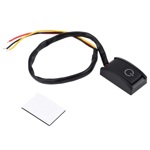Switch 12 V Illuminated, 12 V Switch Waterproof Mini, Housing Switch, Mini Switch Car, 12 V Switch Caravan Installation, Adhesive Switch, Car DIY Adhesive Switch with White LED Light