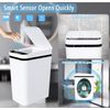 3 Pack Automatic Small Bathroom Trash Can with Lids - 2.2 Gal Touchless Electric