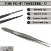 8Pc Science Lab Forceps Stainless Steel Tweezers Surgical Veterinary Instruments