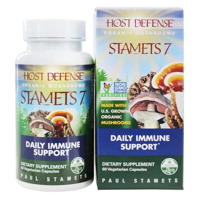 Fungi Perfecti Host Defense Stamets 7 General Immune Support, 60 Vegetarian Caps