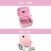 Mchoi Hard Case Suitable for Phomemo P12/P12 Pro Label Maker & Label Tapes, Waterproof Shockproof Printer Handheld Labeler Protective Case (Pink)