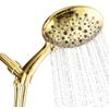 Aquarius Gold Shower Head With Handheld Sprayer, 6 Spray Settings High Pressu...