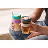 KeepCup Original, Lightweight Plastic Reusable Coffee Cup with Splashproof Sipper Lid - 12oz/340ml - Peaches