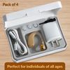 Digital Hearing Amplifiers - (2 Sets) 4 - Rechargeable Behind The Ear Noise Cancelling Hearing Amplifiers with Premium Digital Technology, No Programming Required