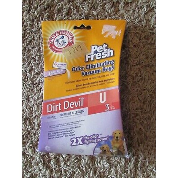 Arm & Hammer Pet Fresh Odor Eliminating Vacuum Bags Dirt Devil U