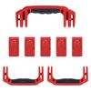 Pelican 1606 Replacement Handle & Latch Set by ColorCase - Red Handles & Push Button Latches