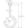 S Hook (Hook Type) SAQ-6 x 1 Piece A-2815 Hook Type/SAQ