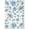 Stamperia A4 Rice Paper for Decoupage - Blue Blossoms