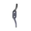 Washing Line Cleat Hook Black - 110mm / 4.5"