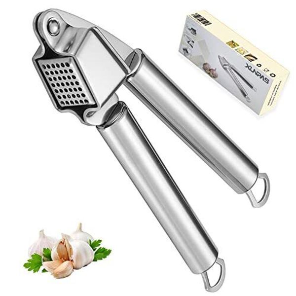 Multifunctional Stainless Steel Garlic Press Crusher for Home Kitchen Tool