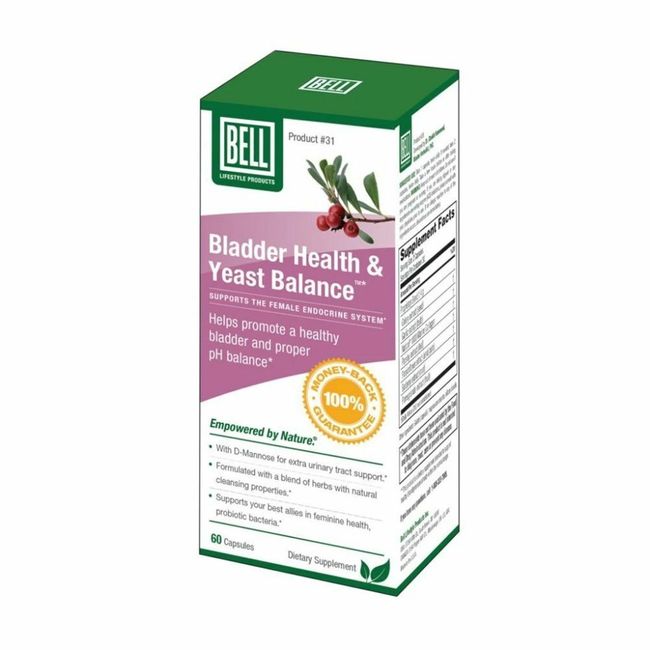 Bell Lifestyle Products Bladder Health & Yeast Balance 655 mg - 60 Capsules