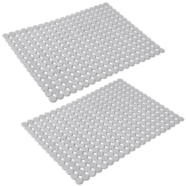 OTHWAY 2 Pcs Kitchen Sink Mats, PVC Sink Mat Protector for Stainless/Porcelain Steel Sink, 40 x 30 cm XL Mats for Kitchen Sink