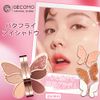 GECOMO Eyeshadow Palette, Eyeshadow Mini Multi Palette, Eye Palette, 6 Colors, Daily Butterfly Eye Palette, Commute, High Color, Long Lasting, Unique Powder Cosmetic Tray (02#Rose Red)