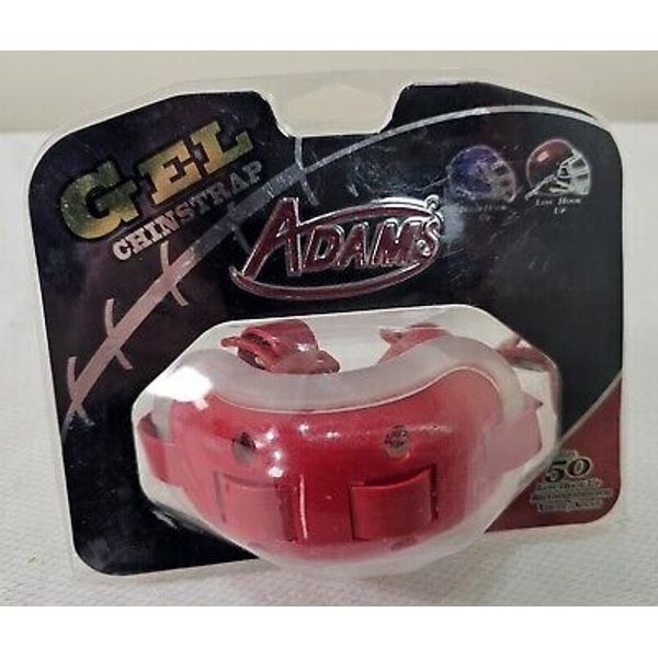 NEW Adams Gel 50 4S 4-Point Low Hookup Football Hard Cup Chin Strap Red