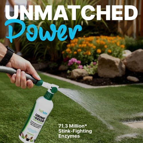 TurfSpa™ Urine & Odor Turf Detox, Pet Urine Odor Eliminator for Dogs, Ideal Pet Urine Enzyme Cleaner for Artificial Grass, Concrete, Rocks, Sod & Patios - 32 oz