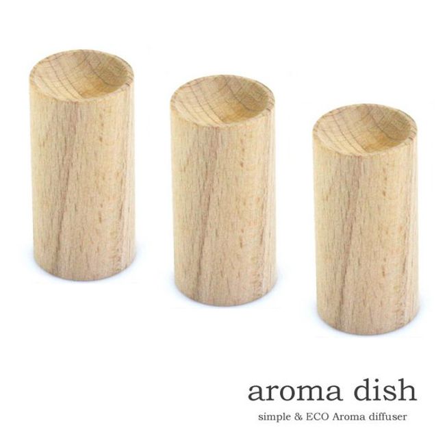Wooden Aroma Dish Set of 3 Beech Wood Aroma Diffuser Aroma Wood Freestanding Deodorizer Insect Repellent Fragrance