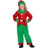 Smiffys Elf Costume, Red & Green, M - Age 7-9 years