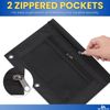 1InTheOffice 3-Ring Binder Pencil Case Pouch, Black, 4 Pack