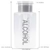Liquid Push Down Alcohol Dispenser- Clear Bottle- Labeled - 9 Oz Bottle