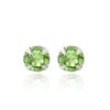 Sterling silver 3.5mm round Peridot crystal Andralok stud earrings/Gift box