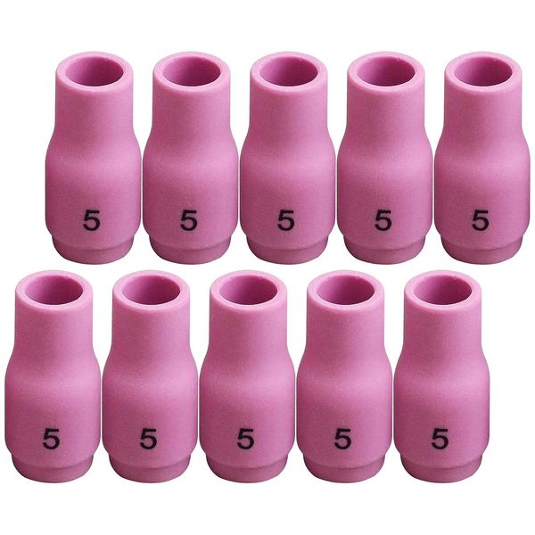 RIVERWELD TIG Alumina Nozzle Ceramic Cups #5 13N09 5/16" Orifice Fit PTA SR DB WP 9 17 18 20 25 26 TIG Welding Torch Accessories 10pk