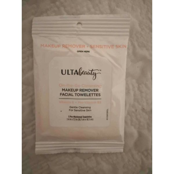 Ulta Beauty On-The-Go Cleansing MAKEUP REMOVER FACIAL TOWELETTES Sample Packets