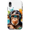 iPhone XR Chimp Sunglasses Chimpanzee Monkey Funny Art Print Graphic Case
