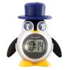 TalkJoy German Talking Children's Clock Digital Clock Table Clock Time Announcement Voice Function Penguin Alarm Clock Blind Clock Time Reading Learning Talking Function School Alarm Clock, White,