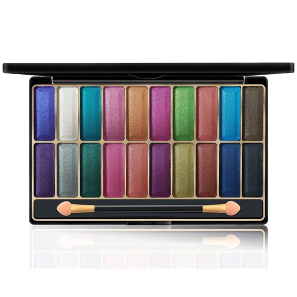 DISAAR Beauty Shiny 20 Color Wet Eye Shadow Palette Makeup Glitter Gold Talcum Powder Waterproof Advanced Nano Technology Long-Lasting Effect 27g (MT 2#)