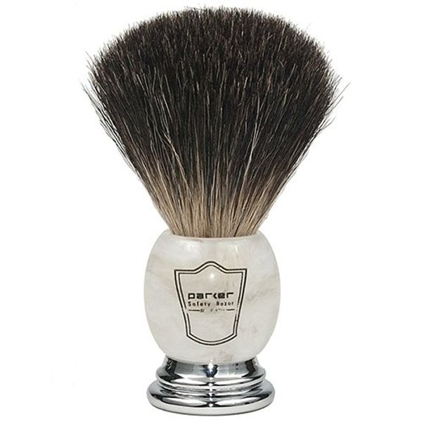 Review bonus available Parker Shaving Brush Black Badger Hair with Dedicated Stand | Shaving Body Shaving Shaving Lather Brush Beard Moustache Lather Brush Women Ladies Travel Razor Haircut Men MIBB Gift Present