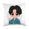 Cute JK Donut Boy Cartoon Throw Pillow