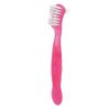Denture Brush, Denture Toothbrush False Teeth Brush, False Teeth Brush, Dirt Removal, Plaque Removal Ergonomic Double Sided Soft Hair Safe Portable Professional (Pink)