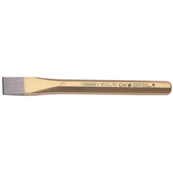 Draper 51554 97 Expert Octagonal Flat Cold Chisel, 15mm x 150mm , Blue