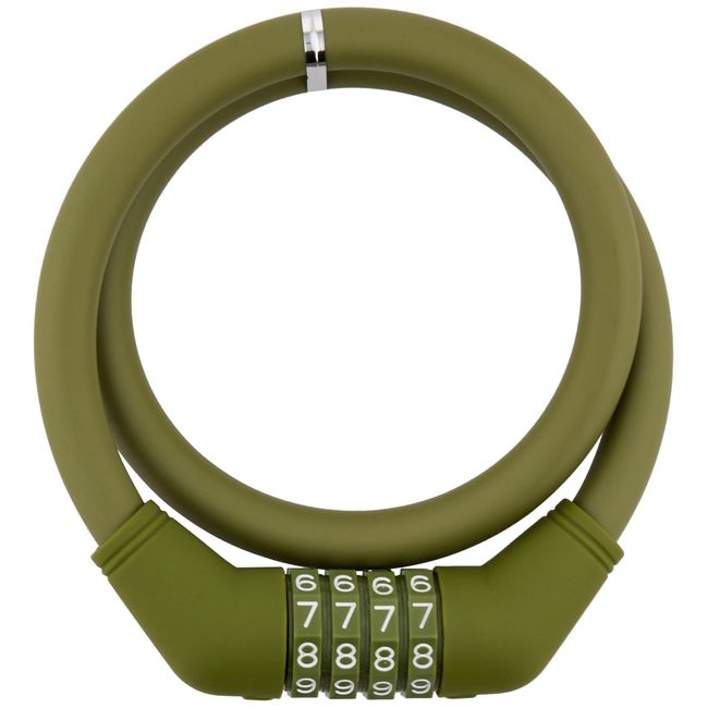 Gorin Combination Lock Wire Lock G228W 4-Digit My Set φ0.5 x 23.6 inches (12 x 600 mm), Khaki (KH)