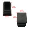 sourcingmap 25mm x 50mm Plastic Rectangle Cap Tube Inserts End Blanking 24 Pieces