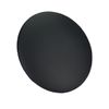 Black Licorice Round Vinyl Panel Back Cushion by Chivari