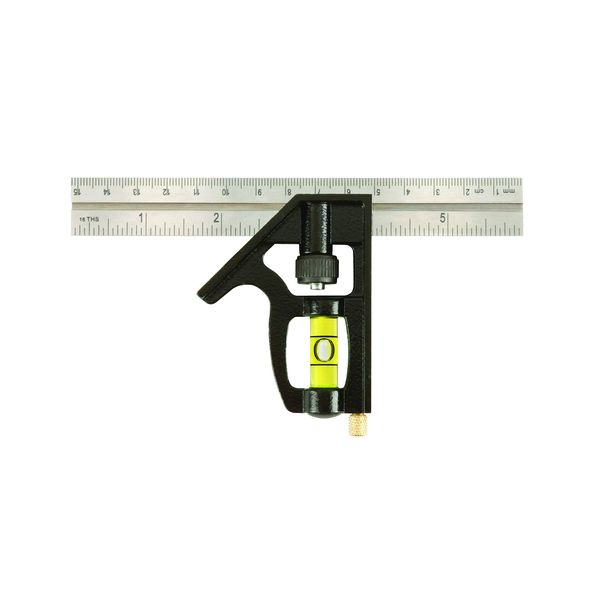 Johnson Level & Tool 406EM Professional Inch/Metric Combination Square, 6", Silver, 1 Square