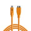 Tether Tools TetherPro USB-C to USB 3.0 Micro-B Cable | for Fast Transfer and Connection Between Camera and Computer | High Visibility Orange | 15 Feet (4.6 m)