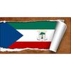 Equatorial Guinea Flag Scroll Novelty Aluminum Key Chain KC-9171