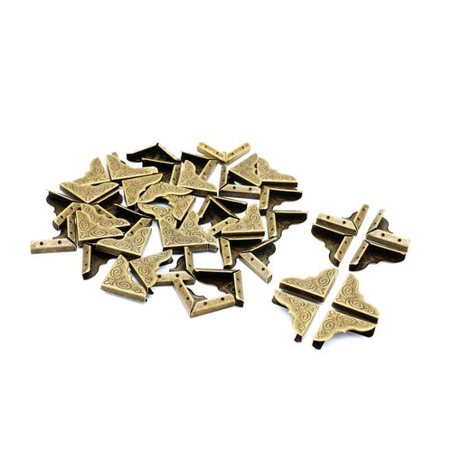 Anmeilexst 50 Pcs Bronze Metal Book Corner, Albums, Books, Notebooks, Scrapbooks, Folders, Etc, Corner Protector.