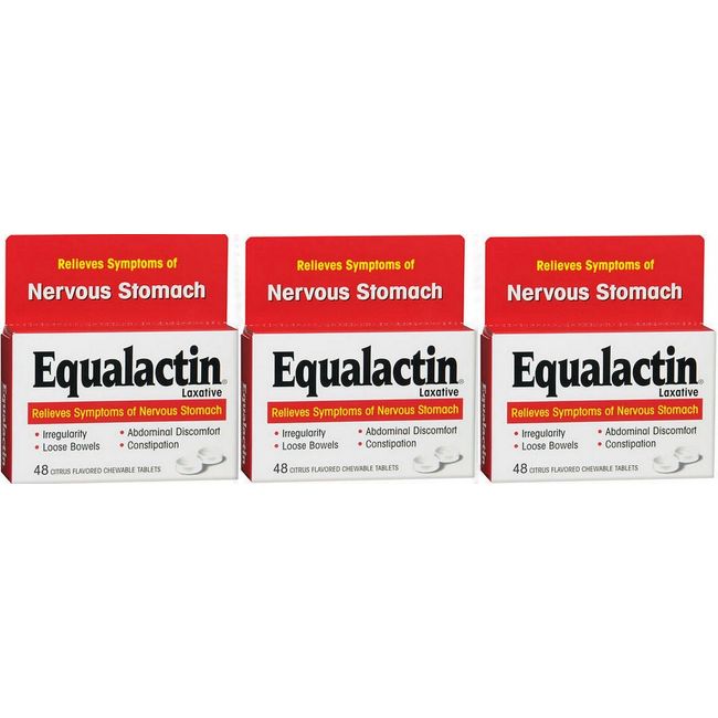 Equalactin Laxative Chewable 48 Tablets ( 3 pack ) ^