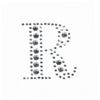 Kaiser Craft "R" Self-Adhesive Rhinestone Letter, Silver