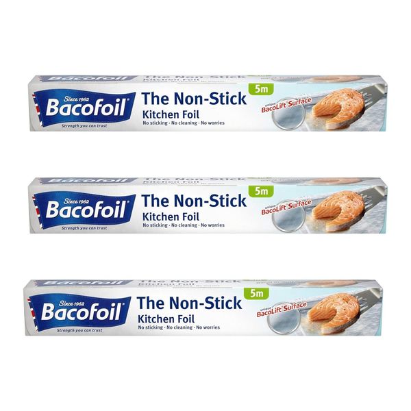 3 X The Non Stick Foil 30cm Wide x 5m Long - Pack of 3 Rolls